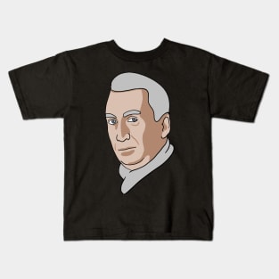 Roland Barthes Minimal Portrait - Philosophy Kids T-Shirt